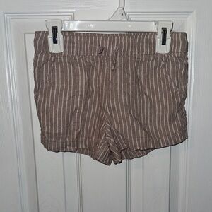 Old Navy Brown Pinstripe High-Waist Women’s Shorts